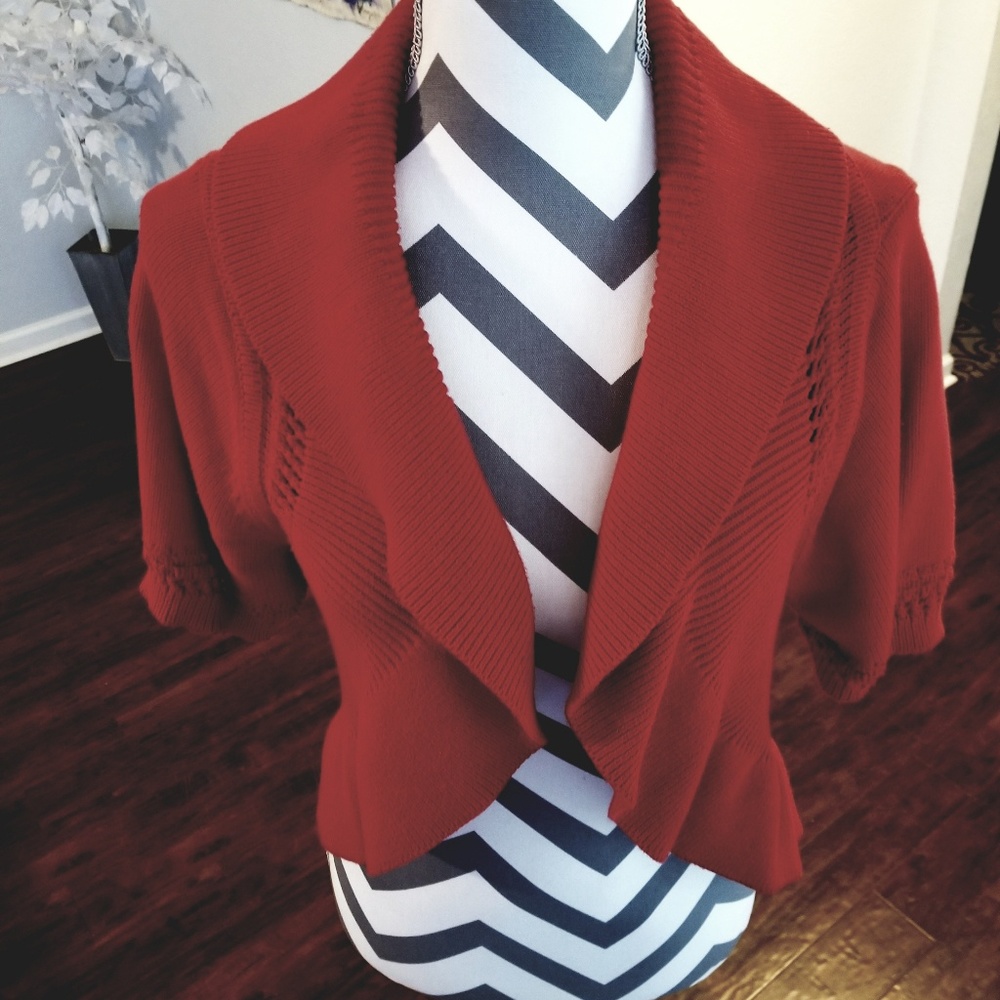 Knit Red Shrug